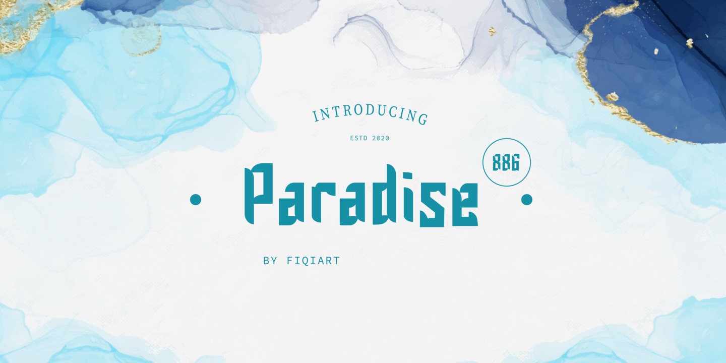 Шрифт Paradise 886